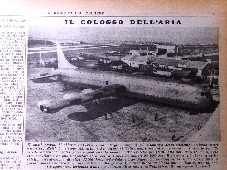 La Domenica del Corriere 27 Aprile 1947 XC-99 Budapest Guadagni …