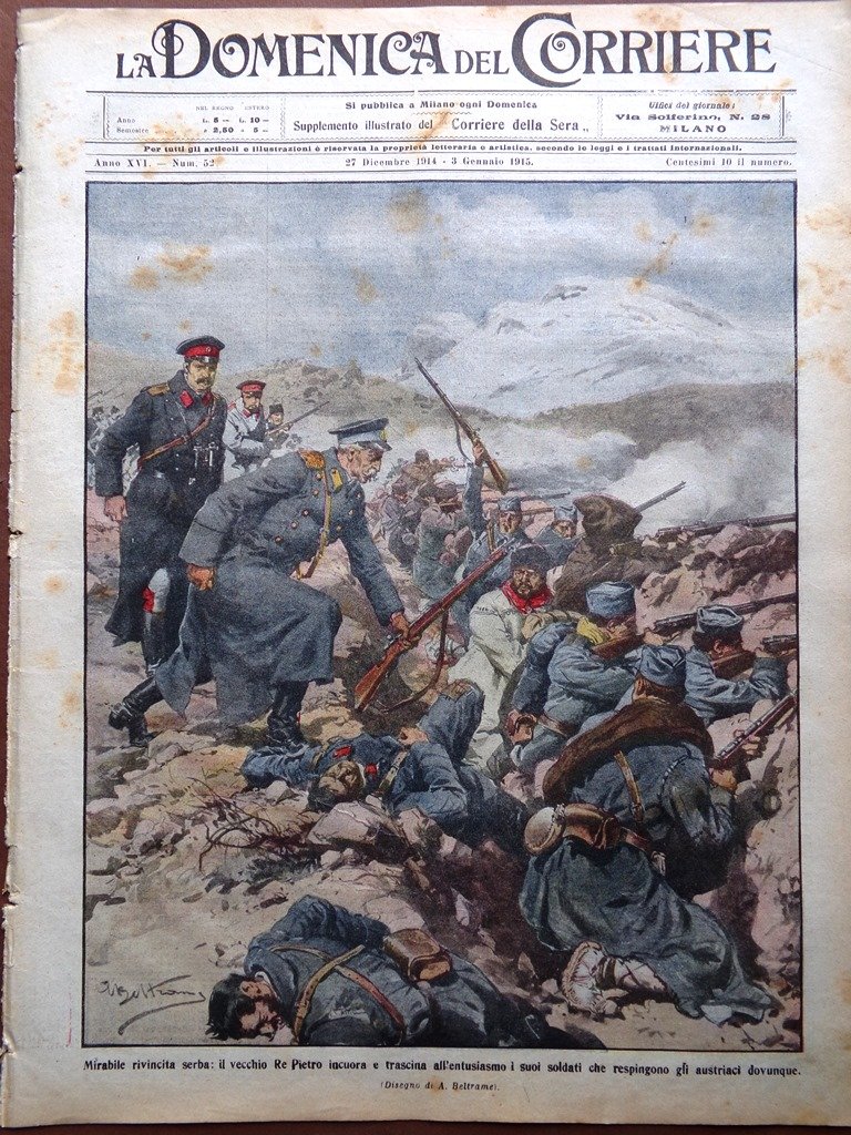 La Domenica del Corriere 27 Dicembre 1914 WW1 Sgambati Spitsbergen …