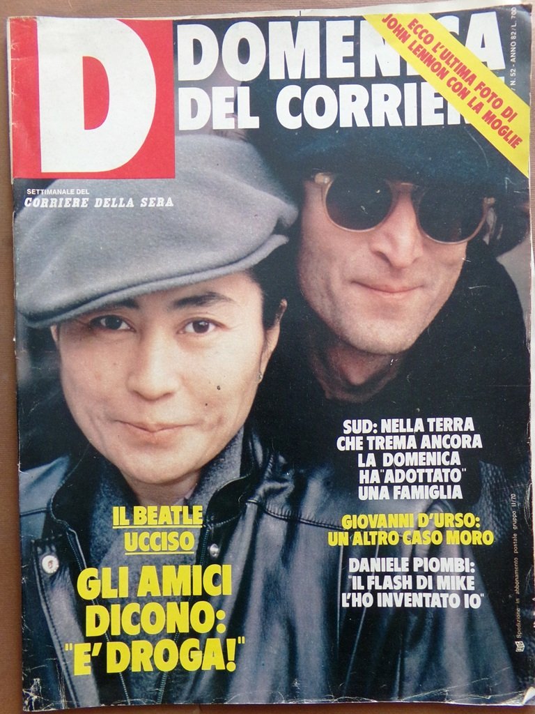 La Domenica del Corriere 27 Dicembre 1980 John Lennon Kodak …