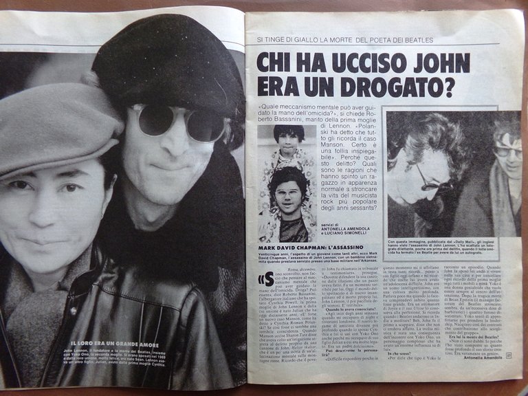 La Domenica del Corriere 27 Dicembre 1980 John Lennon Kodak …
