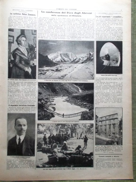 La Domenica del Corriere 27 Febbraio 1910 Zimmern Himalaya Massenet … | Immagine Gallery 4