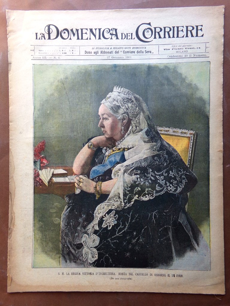 La Domenica del Corriere 27 Gennaio 1901 Morte Regina Vittoria …