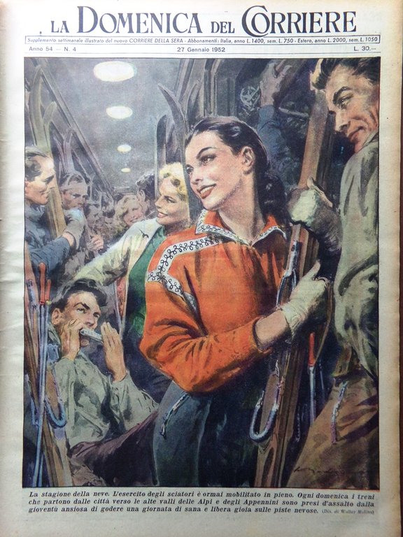 La Domenica del Corriere 27 Gennaio 1952 Rascel Dapporto Pianeti … | Immagine Gallery 1