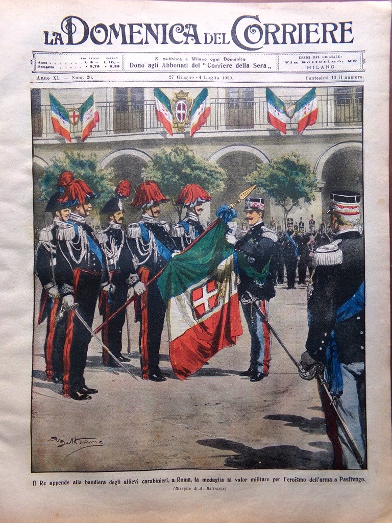 La Domenica del Corriere 27 Giugno 1909 San Martino Solferino …