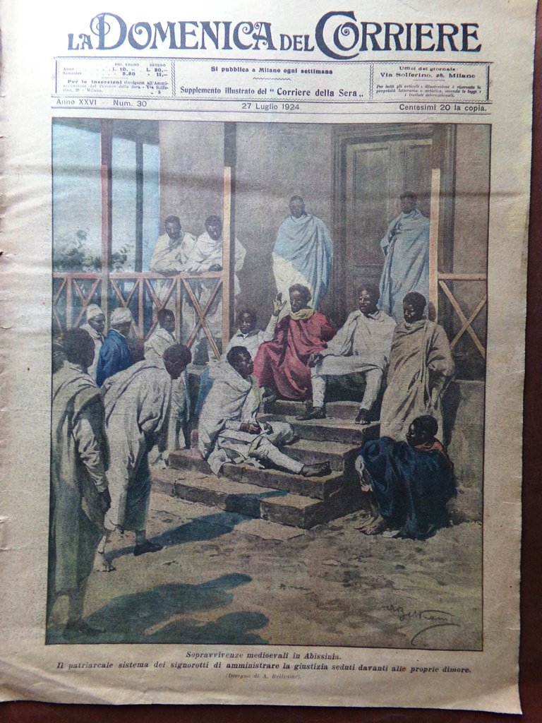 La Domenica del Corriere 27 Luglio 1924 Incendio Messina Everest …