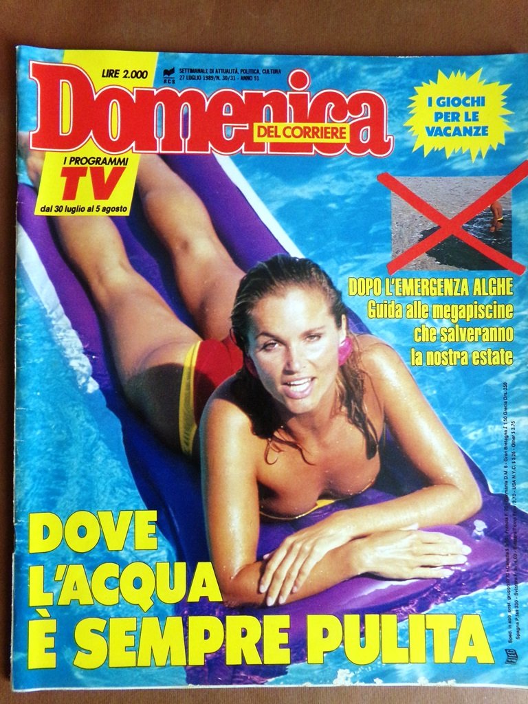 La Domenica del Corriere 27 Luglio 1989 Spogler Kashoggi Schaeffer …