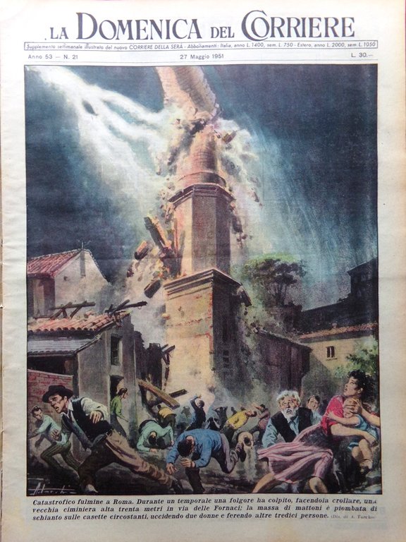 La Domenica del Corriere 27 Maggio 1951 Tarzan Magni Terremoti … | Immagine Gallery 1