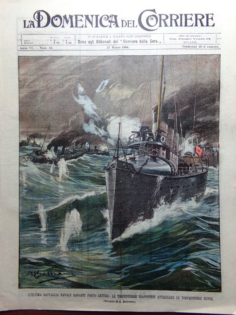 La Domenica del Corriere 27 Marzo 1904 Port Arthur Bianchi …