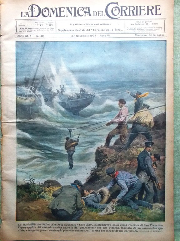 La Domenica del Corriere 27 Novembre 1927 Nobel Deledda Lualdi … | Immagine Gallery 1