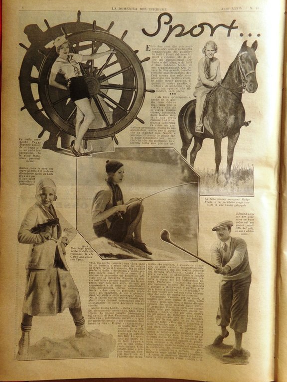 La Domenica del Corriere 27 Novembre 1932 Ponte sulla Laguna …