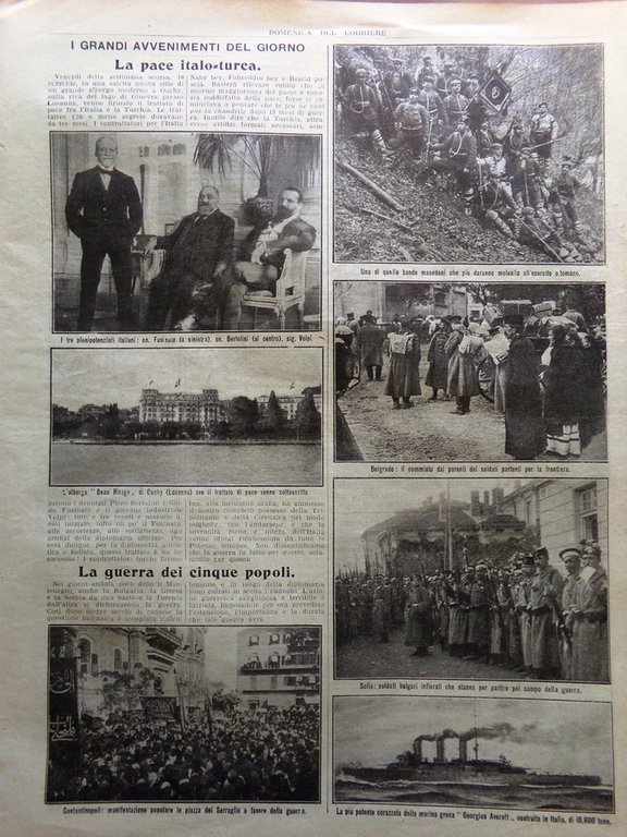 La Domenica del Corriere 27 Ottobre 1912 Pace Italo-Turca Colonie …