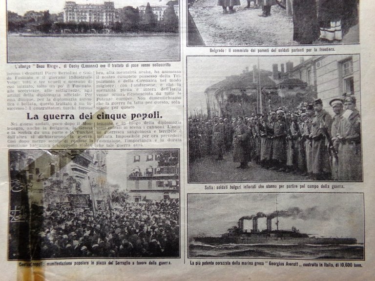 La Domenica del Corriere 27 Ottobre 1912 Pace Italo-Turca Colonie …