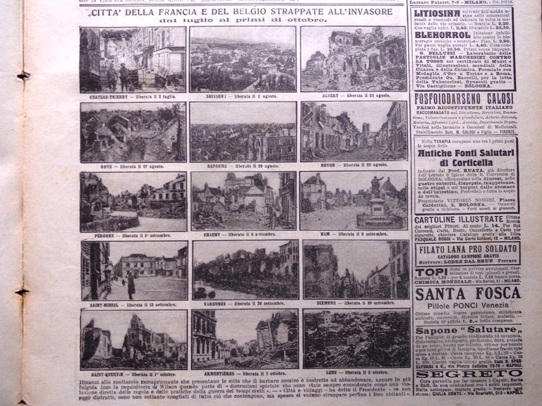 La Domenica del Corriere 27 Ottobre 1918 WW1 Francia Belgio …