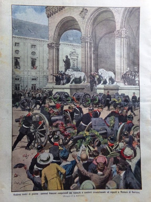 La Domenica del Corriere 27 Settembre 1914 WW1 Papa Liegi …
