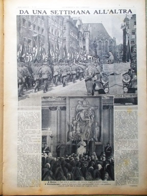 La Domenica del Corriere 27 Settembre 1936 Frana di Loen …