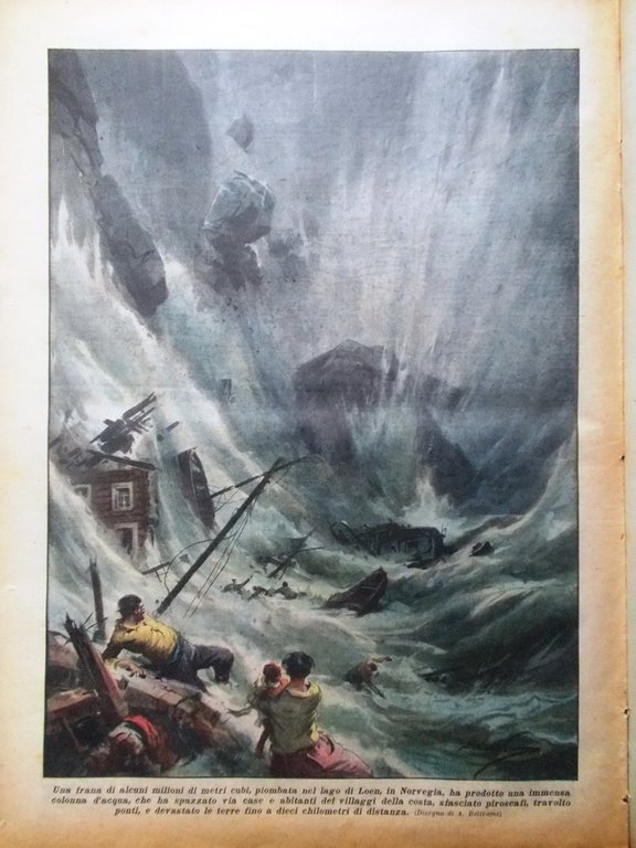 La Domenica del Corriere 27 Settembre 1936 Frana di Loen …
