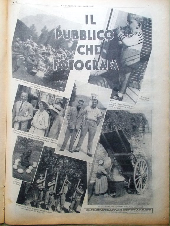 La Domenica del Corriere 27 Settembre 1936 Frana di Loen …