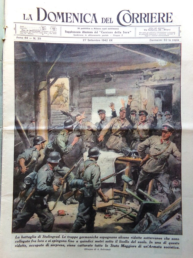 La Domenica del Corriere 27 Settembre 1942 WW2 Armir Stalingrad …