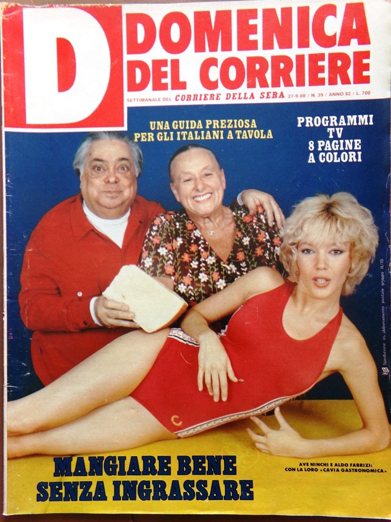 La Domenica del Corriere 27 Settembre 1980 Loren Thoni Peyrefitte …
