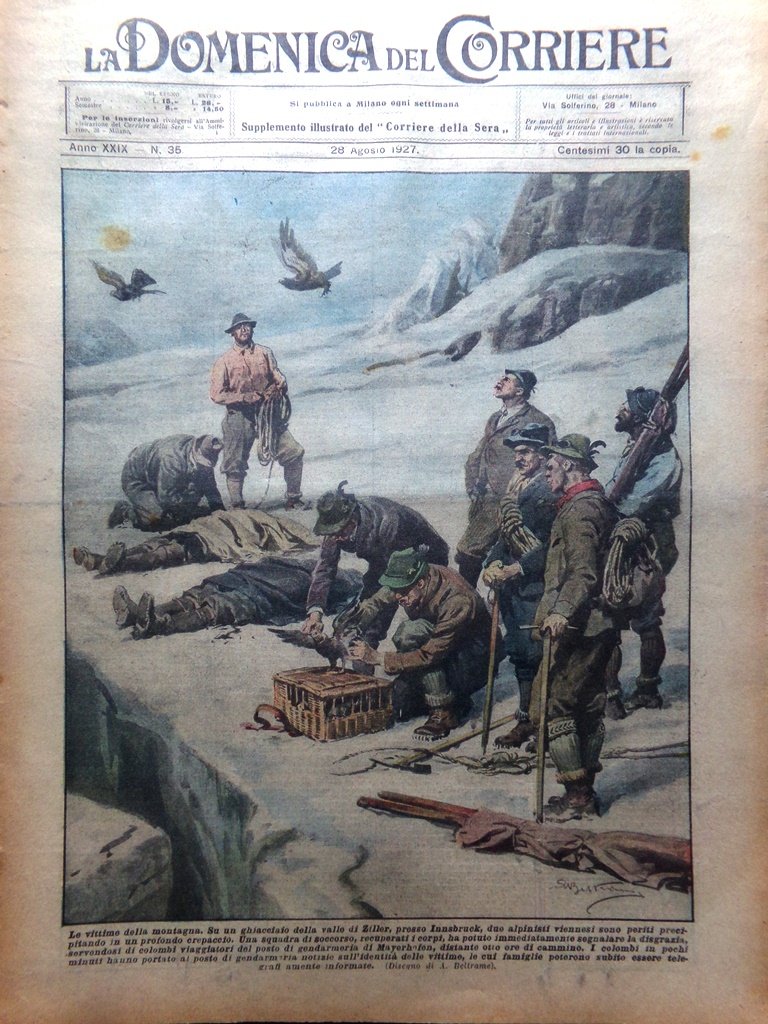 La Domenica del Corriere 28 Agosto 1927 Ponte Salcano Malnate …