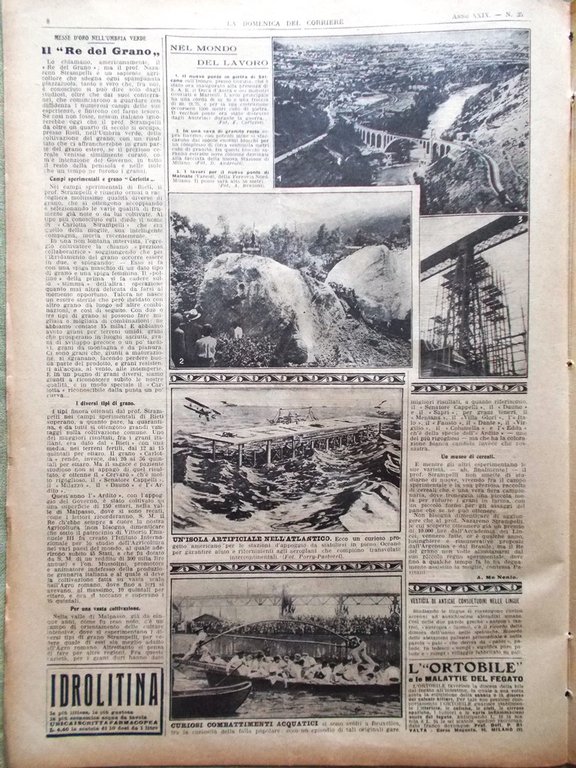 La Domenica del Corriere 28 Agosto 1927 Ponte Salcano Malnate …