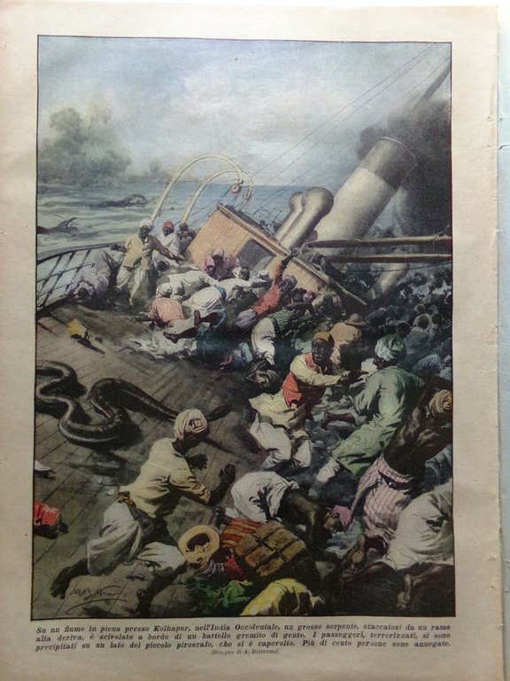 La Domenica del Corriere 28 Agosto 1932 Piccard Raffaello Vegetariani …