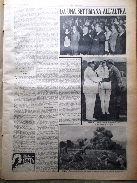 La Domenica del Corriere 28 Agosto 1938 Nuvolari Rawls Owens … | Immagine Gallery 2