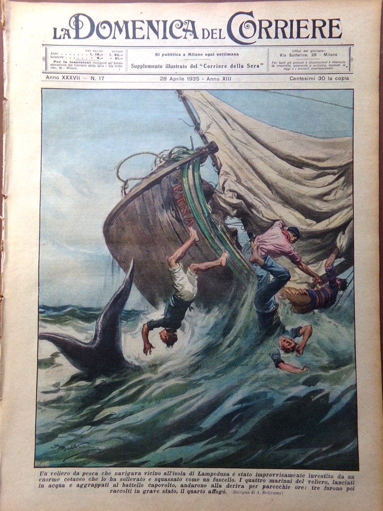 La Domenica del Corriere 28 Aprile 1935 Tiziano Annunciatrici Cambridge …