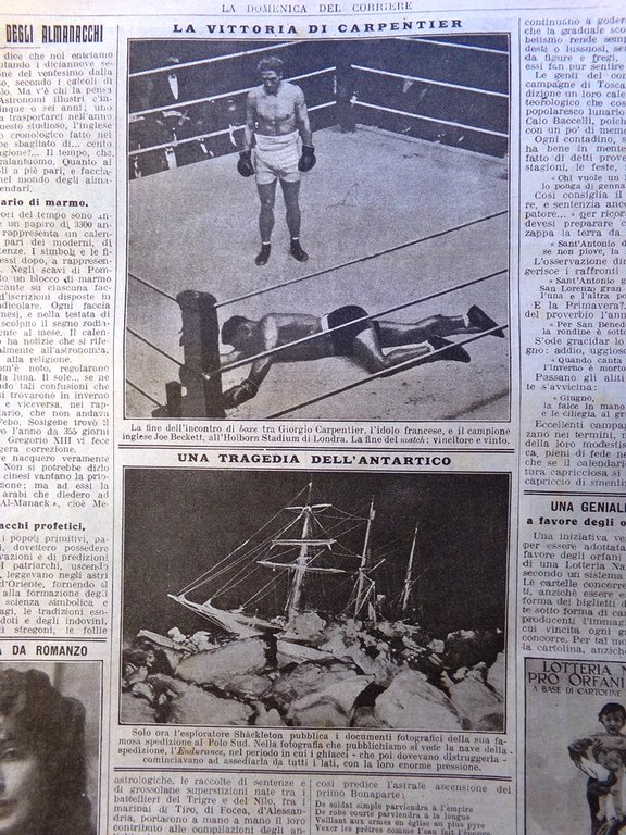 La Domenica del Corriere 28 Dicembre 1919 Ceppo Sforza Carpentier …