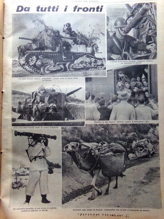 La Domenica del Corriere 28 Febbraio 1943 WW2 Vitamine Donne …