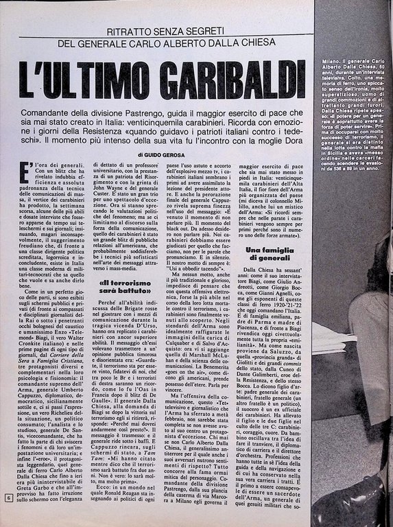 La Domenica del Corriere 28 Febbraio 1981 Dalla Chiesa De …