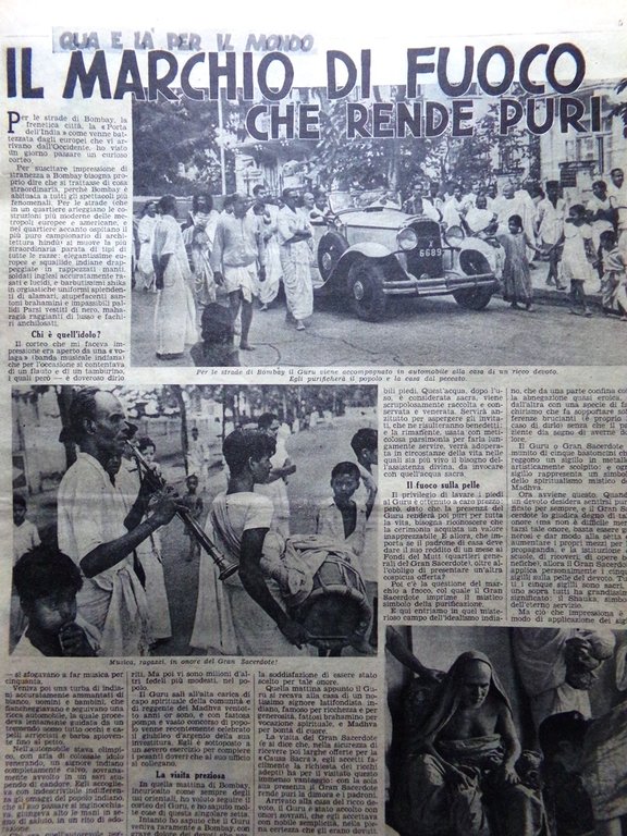 La Domenica del Corriere 28 Gennaio 1939 India Fuoco Bonaparte …