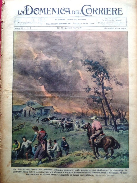 La Domenica del Corriere 28 Gennaio 1939 India Fuoco Bonaparte … | Immagine Gallery 2