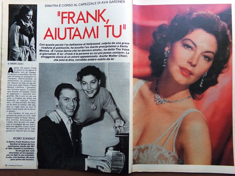 La Domenica del Corriere 28 Gennaio 1988 Arbore Ava Gardner …