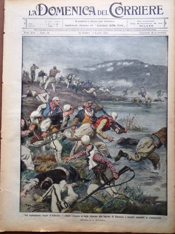 La Domenica del Corriere 28 Giugno 1914 Castello Casotto Albania …