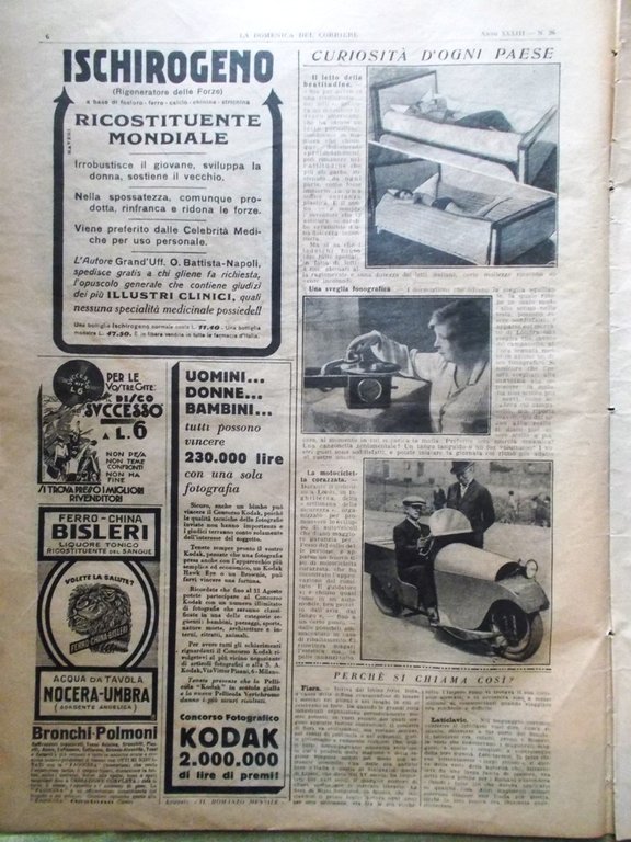 La Domenica del Corriere 28 Giugno 1931 Saint-Philibert Madonna Livorno …