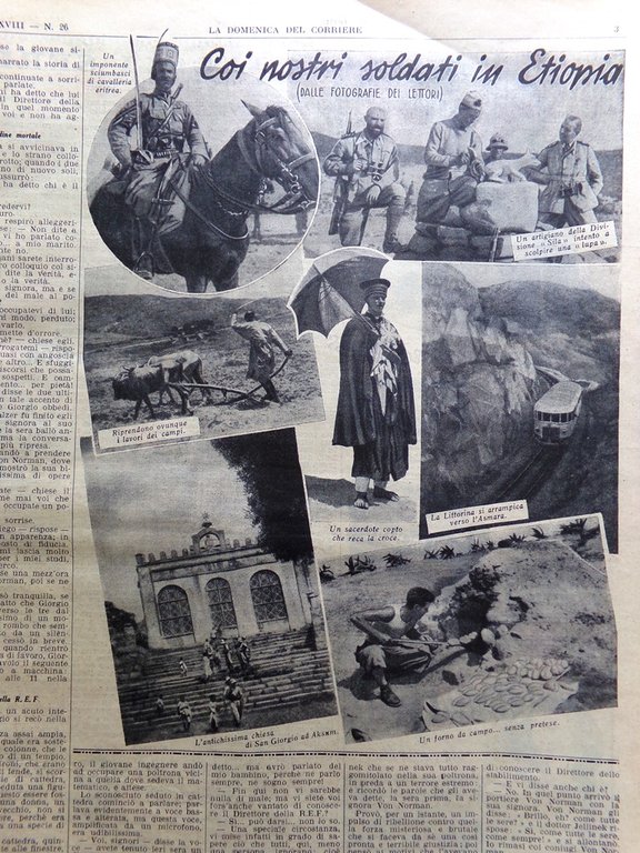 La Domenica del Corriere 28 Giugno 1936 Aiglon Yubdo Graziani …