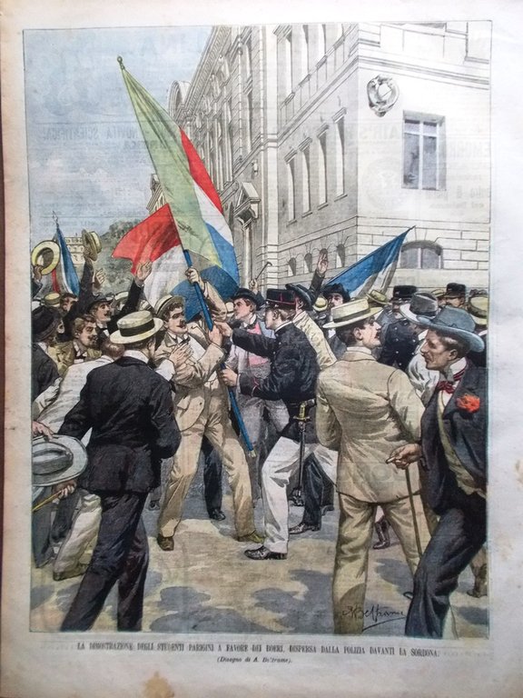 La Domenica del Corriere 28 Luglio 1901 Studenti Parigini Ferrara …