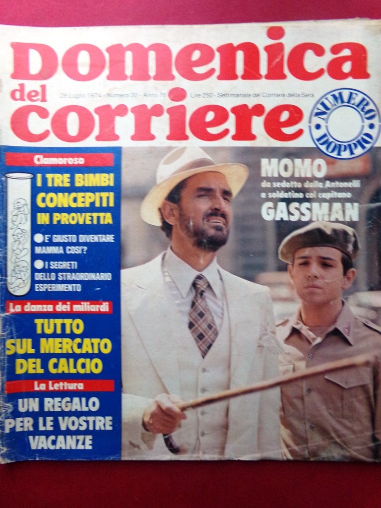 La Domenica del Corriere 28 Luglio 1974 Modugno Marilyn Alicudi …