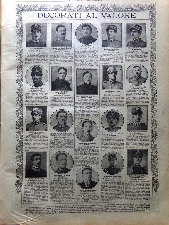 La Domenica del Corriere 28 Maggio 1916 WW1 Adamello Monfalcone …