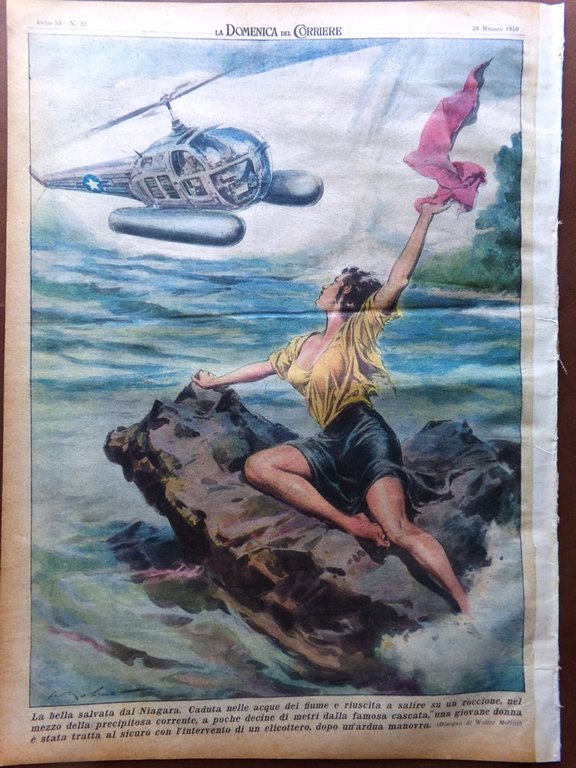 La Domenica del Corriere 28 Maggio 1950 Stromboli Rossellini Minatori …