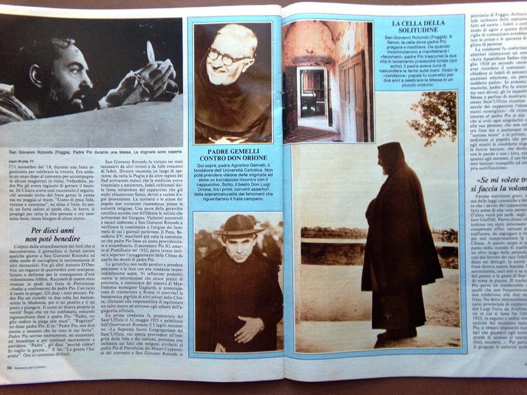 La Domenica del Corriere 28 Maggio 1987 Padre Pio Pavarotti …