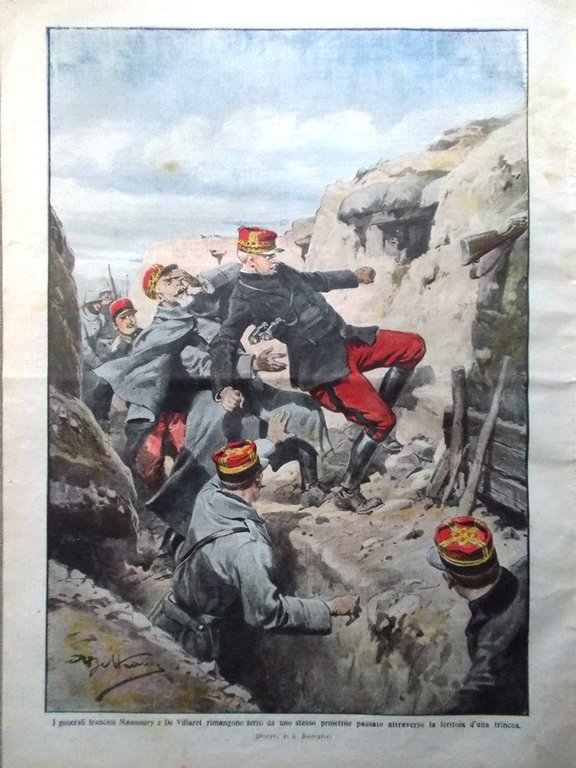 La Domenica del Corriere 28 Marzo 1915 WW1 Porto Genova …