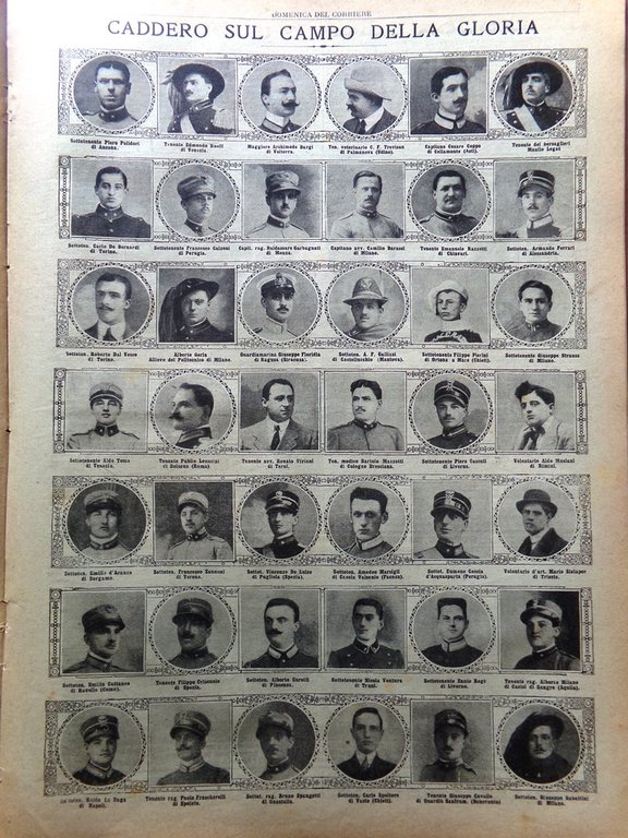 La Domenica del Corriere 28 Novembre 1915 WW1 Razzi Trincee …
