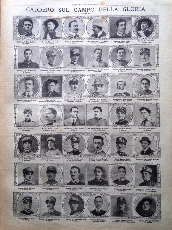 La Domenica del Corriere 28 Novembre 1915 WW1 Razzi Trincee …