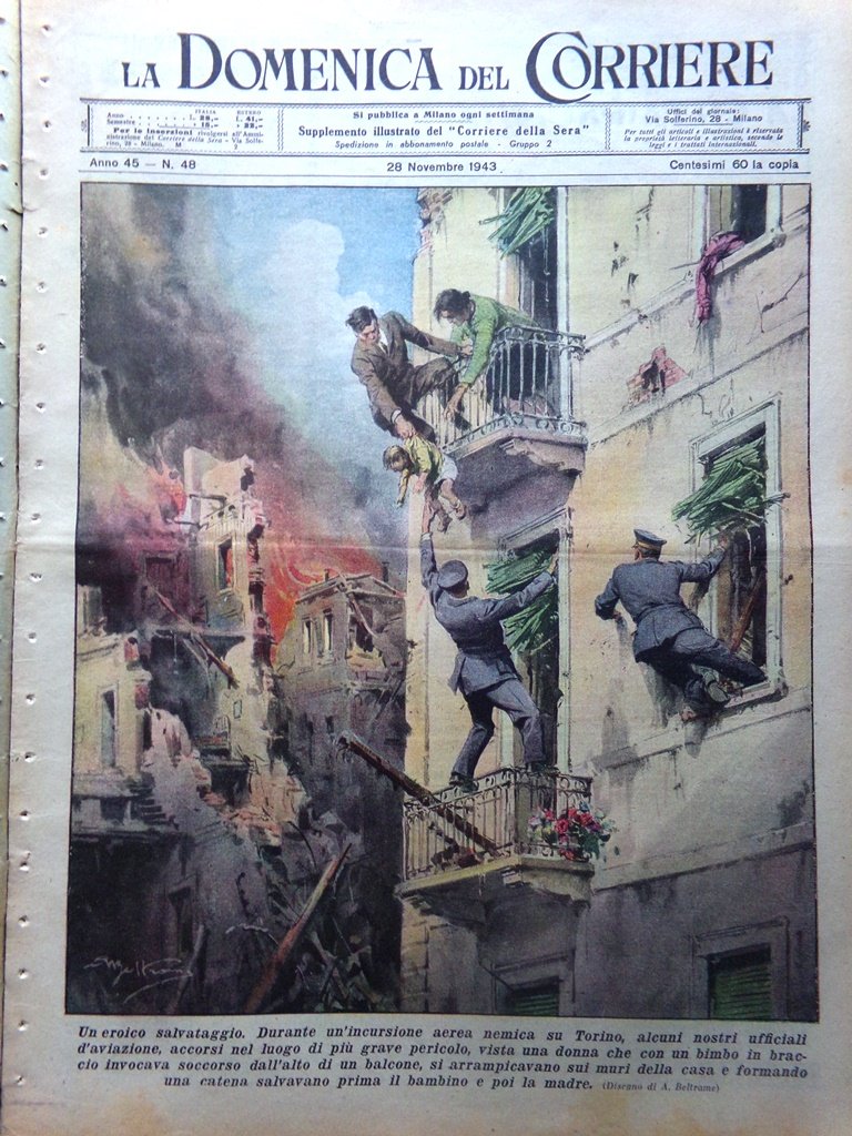 La Domenica del Corriere 28 Novembre 1943 WW2 Fronte Russia …