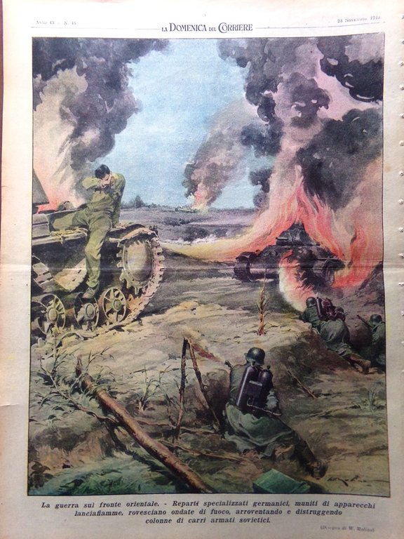 La Domenica del Corriere 28 Novembre 1943 WW2 Fronte Russia …