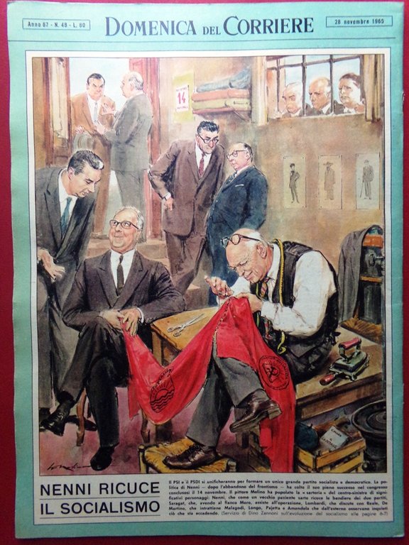 La Domenica del Corriere 28 Novembre 1965 Nenni Gimondi Cervi … | Immagine Gallery 3