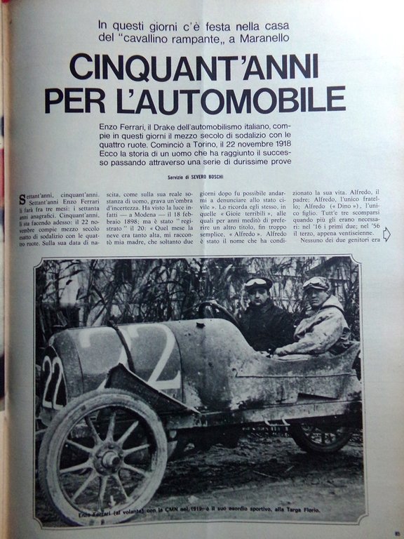 La Domenica del Corriere 28 Novembre 1967 Vieri Baudo Ferrari …