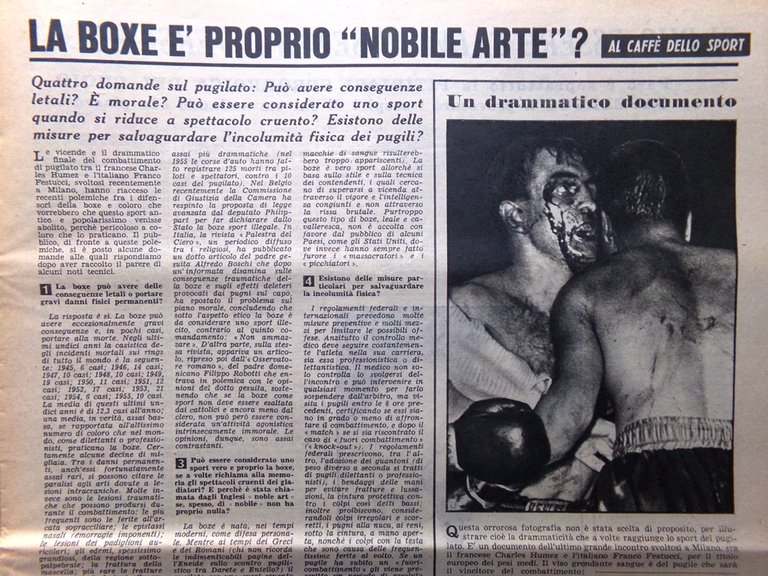 La Domenica del Corriere 28 Ottobre 1956 Carabinieri Boxe Perosi …